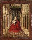 Jan Van Eyck Canvas Paintings - Small Triptych [detail central panel]